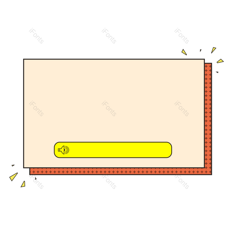 边框图片,卡通元素,对话框PNG,简约免抠素材